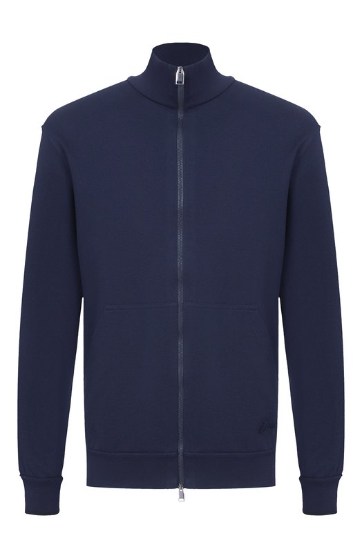 Хлопковая толстовка Brioni UJNU0L/PA611 Синий UJNU0L/PA611