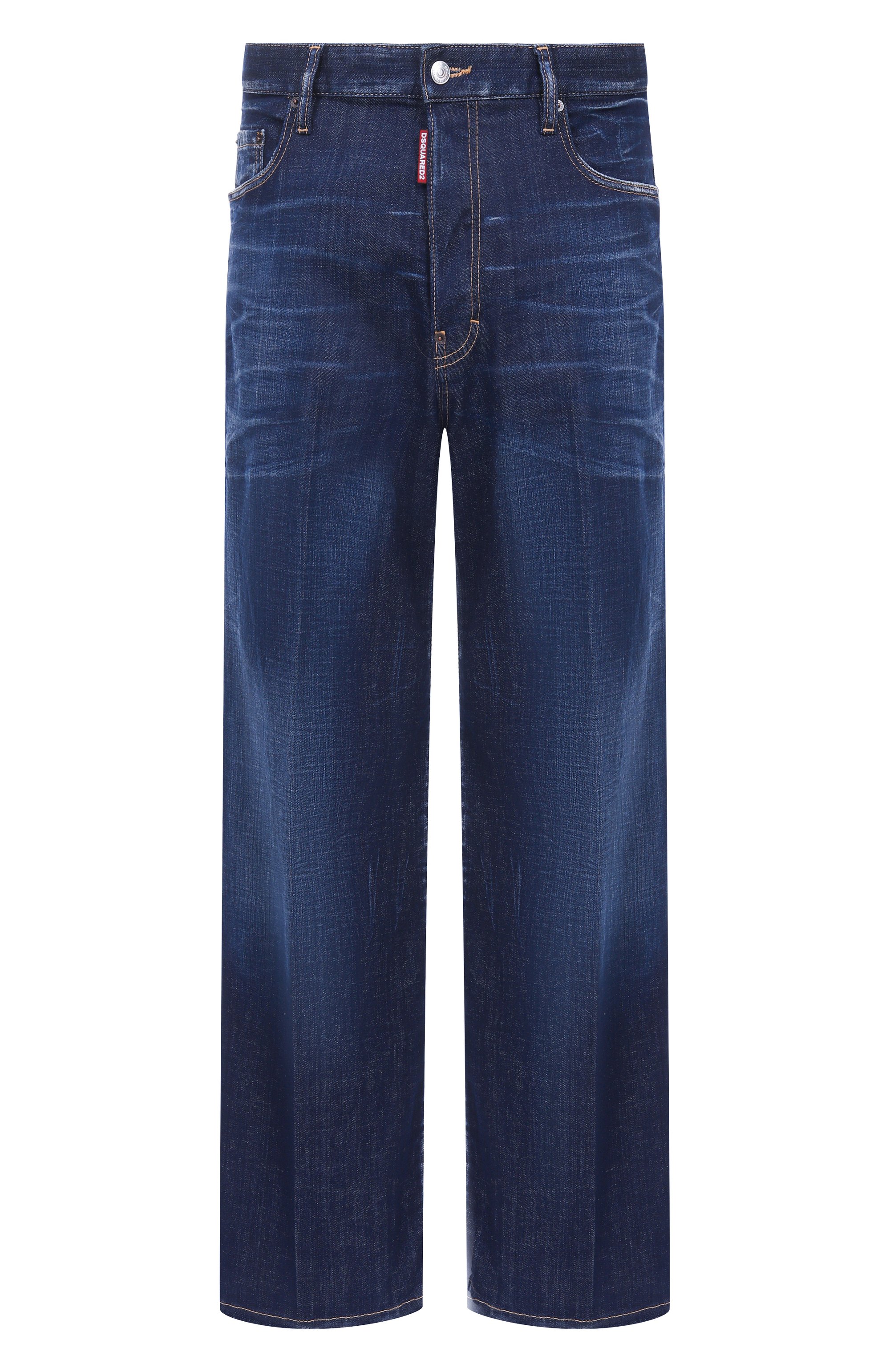 Джинсы loose DSQUARED2 темно-синего цвета по цене 59950 руб., арт. S74LB1715/D30010, фото 1 Джинсы loose DSQUARED2, арт. S74LB1715/D30010, фото 1