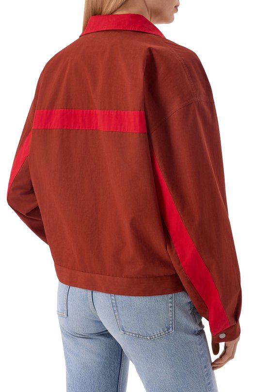 Хлопковый бомбер Saint Laurent 851251/Y6J98 Коричневый  851251/Y6J98 Фото 4