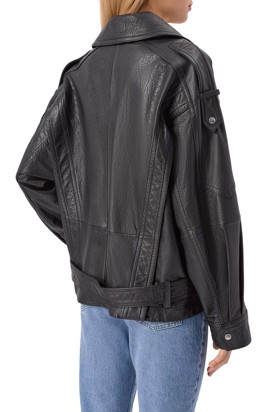 Кожаная куртка BOSS Orange 50552201 Чёрный  50552201 Фото 4