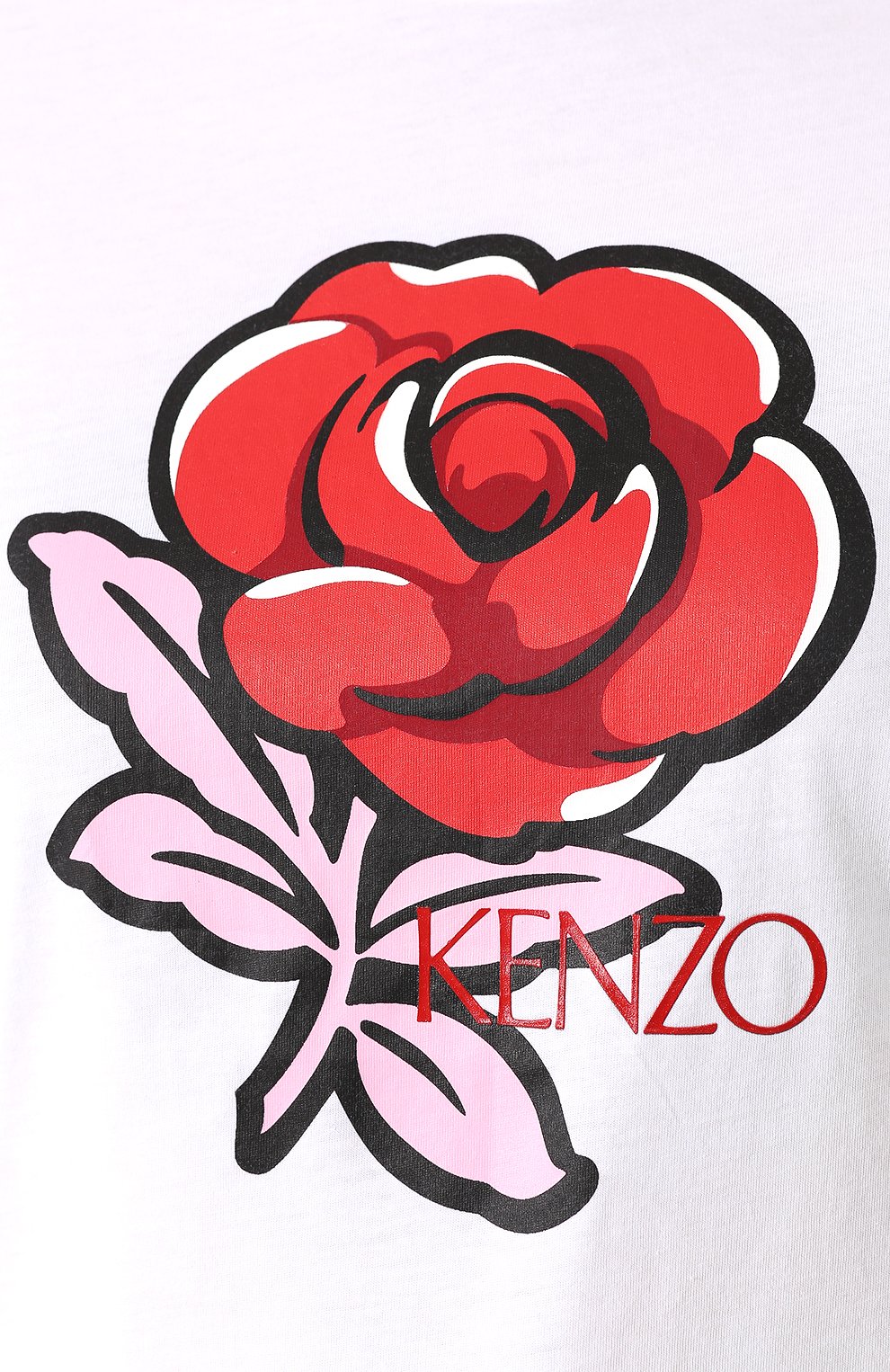 Хлопковая футболка KENZO белого цвета по цене 10450 руб., арт. 2TS785990, фото 5 Хлопковая футболка KENZO, арт. 2TS785990, фото 5
