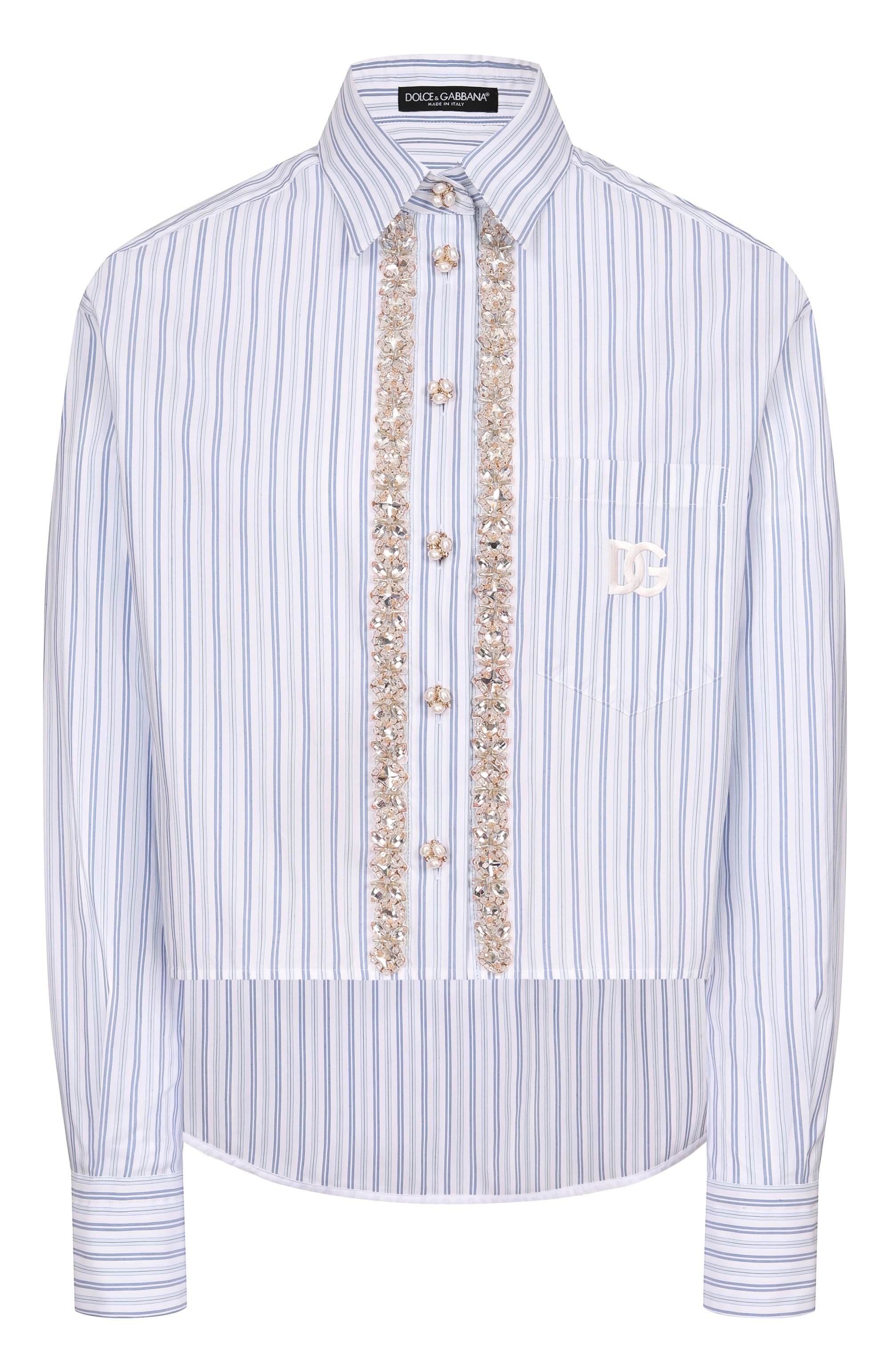 Рубашка с отделкой стразами DOLCE & GABBANA, арт. F5U22Z/FBMFN, фото 1