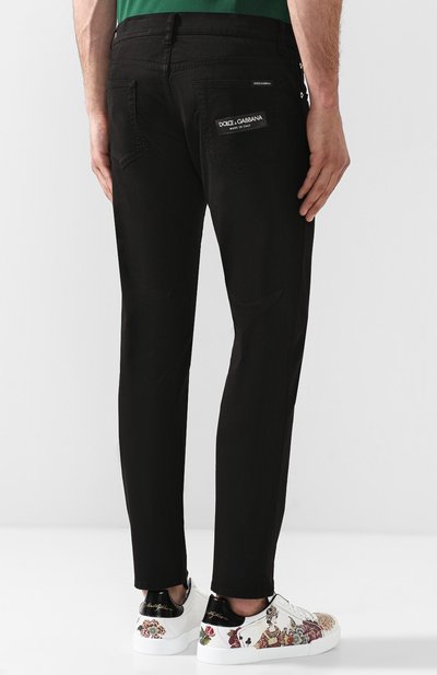 Хлопковые зауженные брюки прямого кроя DOLCE & GABBANA, арт. GYD2LT/G8Z00, фото 4