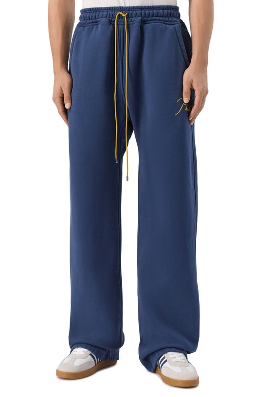 Хлопковые брюки Rhude RHPF25PA01012 Синий  RHPF25PA01012 Фото 3