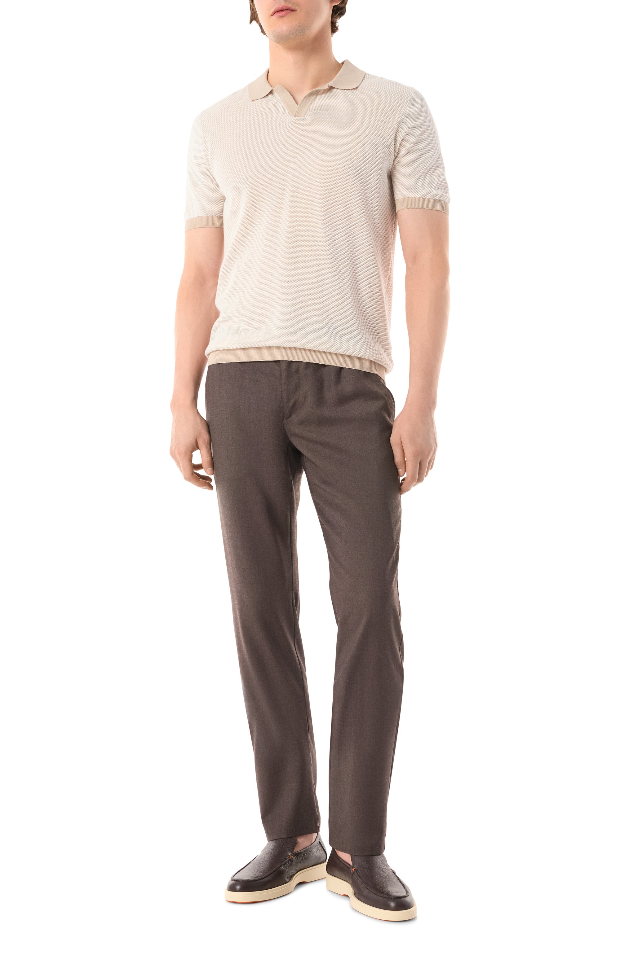 Кожаные лоферы detroit SANTONI, арт. MGDG17824TICSWLM, фото 2