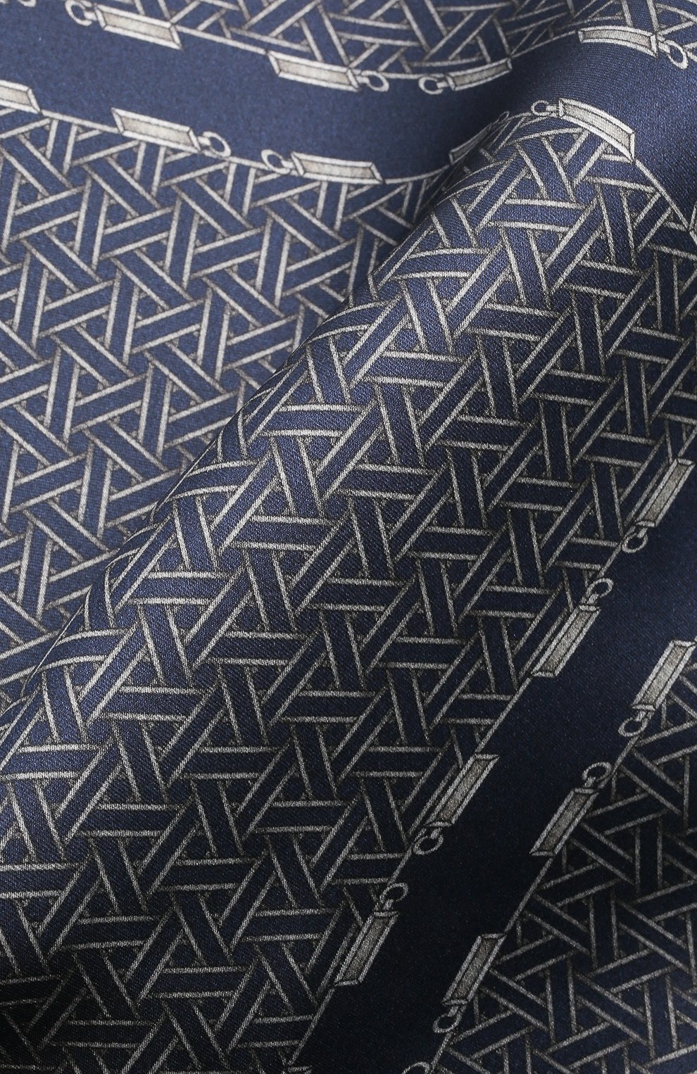 Шелковый платок ZILLI синего цвета по цене 8995 руб., арт. 51603/HANDKERCHIEF, фото 2 Шелковый платок ZILLI, арт. 51603/HANDKERCHIEF, фото 2