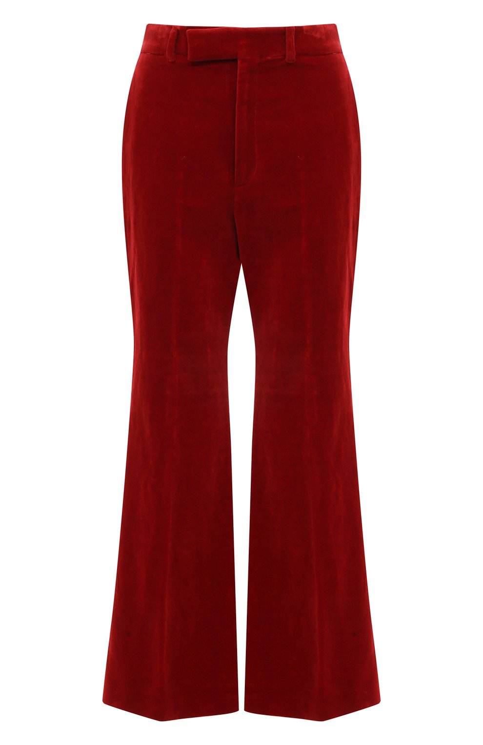 Бархатные брюки GUCCI красного цвета по цене 128160 руб., арт. 616539 Z328H, фото 1 Бархатные брюки GUCCI, арт. 616539 Z328H, фото 1