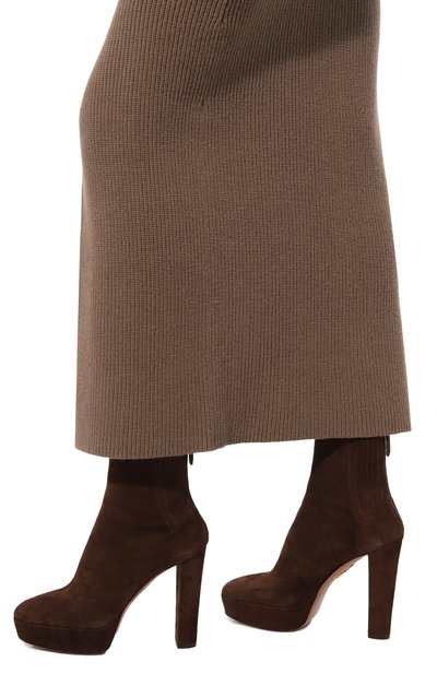 Замшевые ботильоны saint honore AQUAZZURA, арт. SH0MIDB3-SUE-000, фото 3