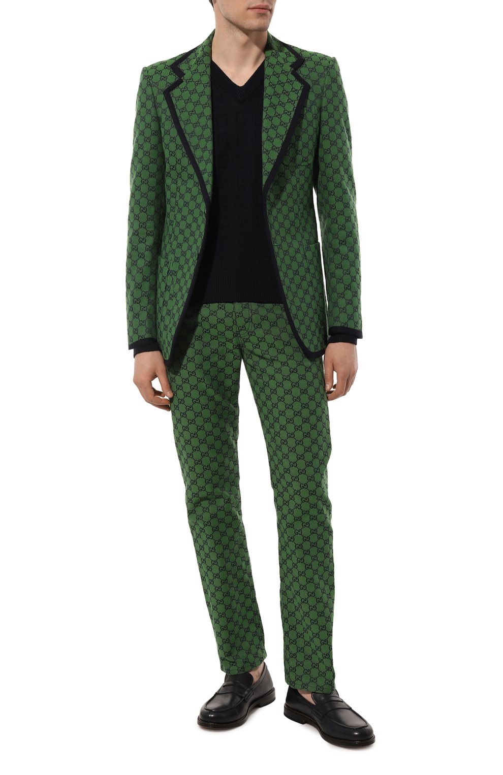 Хлопковый пиджак GUCCI зеленого цвета по цене 360000 руб., арт. 644367 ZKU09, фото 2 Хлопковый пиджак GUCCI, арт. 644367 ZKU09, фото 2