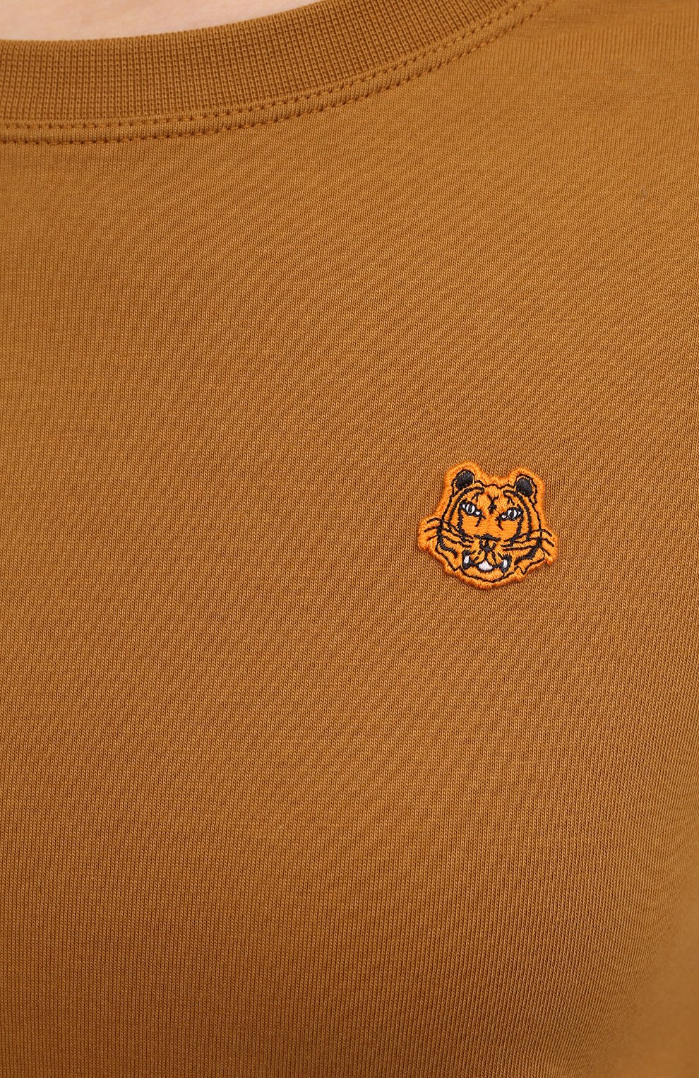 Хлопковая футболка KENZO коричневого цвета по цене 12150 руб., арт. FB52TS8434SA, фото 5 Хлопковая футболка KENZO, арт. FB52TS8434SA, фото 5