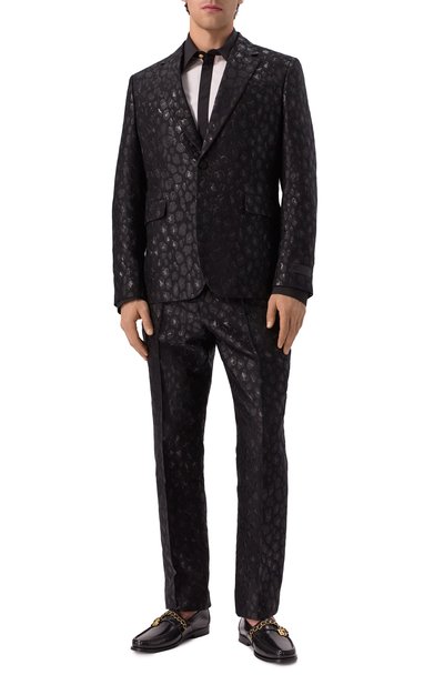 Жаккардовый пиджак VERSACE черного цвета по цене 259000 руб., арт. 1016651/1A12363, фото 3 Жаккардовый пиджак VERSACE, арт. 1016651/1A12363, фото 3