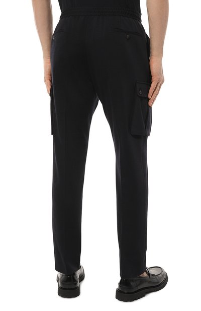 Брюки-карго из шерсти и хлопка CORNELIANI темно-синего цвета по цене 52750 руб., арт. 934L14-9318800, фото 4 Брюки-карго из шерсти и хлопка CORNELIANI, арт. 934L14-9318800, фото 4