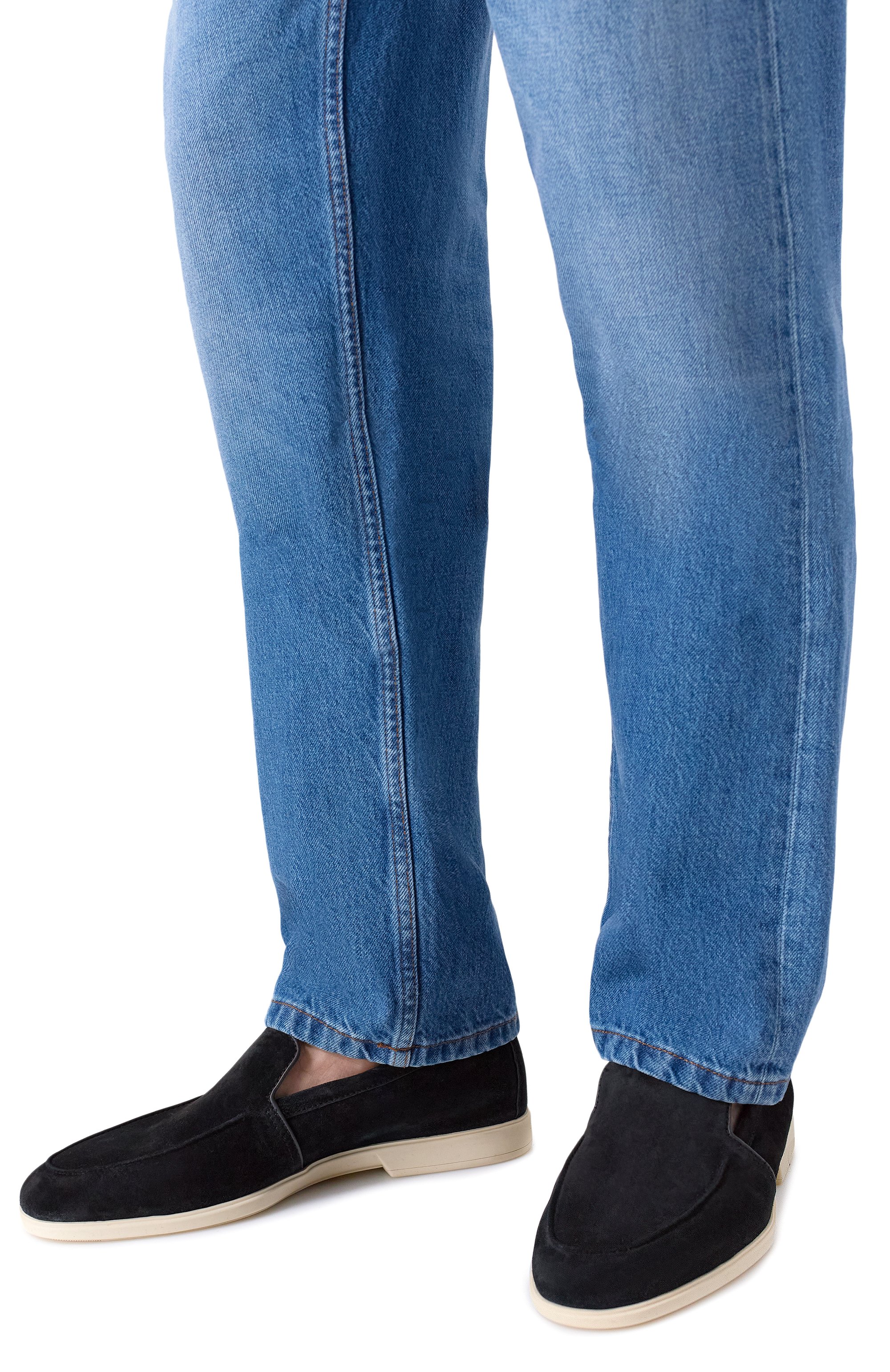 Замшевые лоферы malibu SANTONI черного цвета по цене 93150 руб., арт. MGAG18829TICSEAA, фото 3 Замшевые лоферы malibu SANTONI, арт. MGAG18829TICSEAA, фото 3