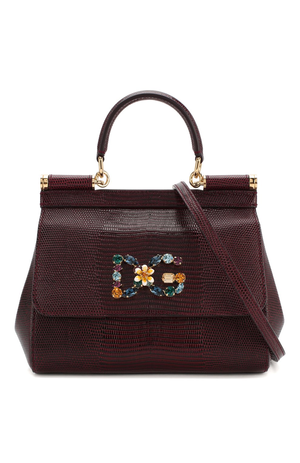 Сумка sicily small DOLCE & GABBANA бордового цвета по цене 147500 руб., арт. BB6003/AI742, фото 6 Сумка sicily small DOLCE & GABBANA, арт. BB6003/AI742, фото 6