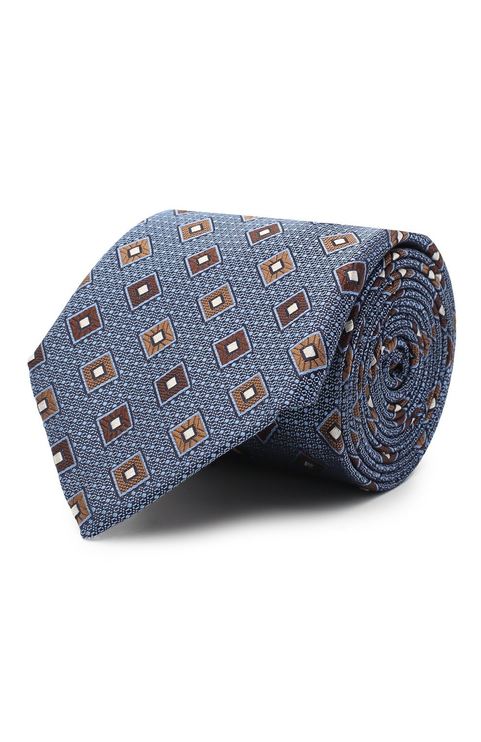 Шелковый галстук CANALI синего цвета по цене 11500 руб., арт. 18/HJ02860, фото 1 Шелковый галстук CANALI, арт. 18/HJ02860, фото 1