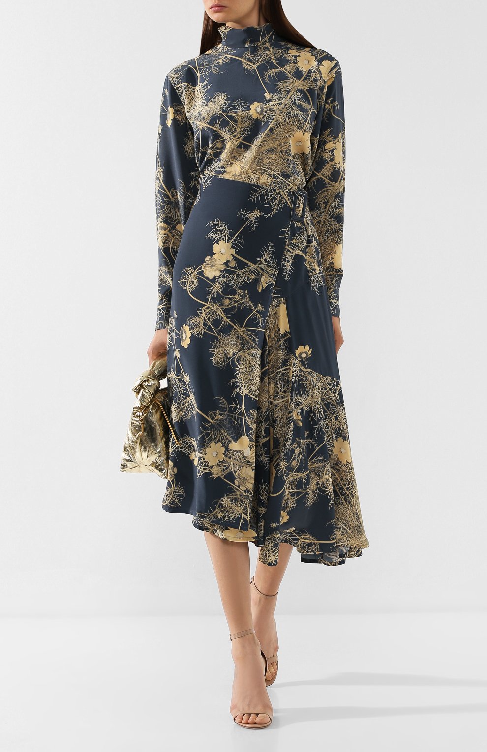 Шелковая блузка DRIES VAN NOTEN серого цвета по цене 58600 руб., арт. 192-10759-8201, фото 2 Шелковая блузка DRIES VAN NOTEN, арт. 192-10759-8201, фото 2