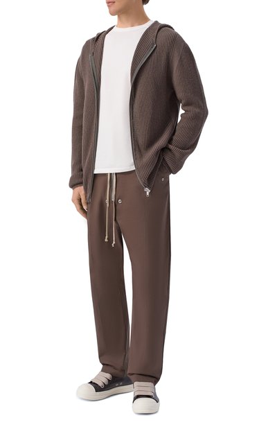 Мужские кожаные кеды tower jumbolace low RICK OWENS, арт. RU02F4893/LC0W2