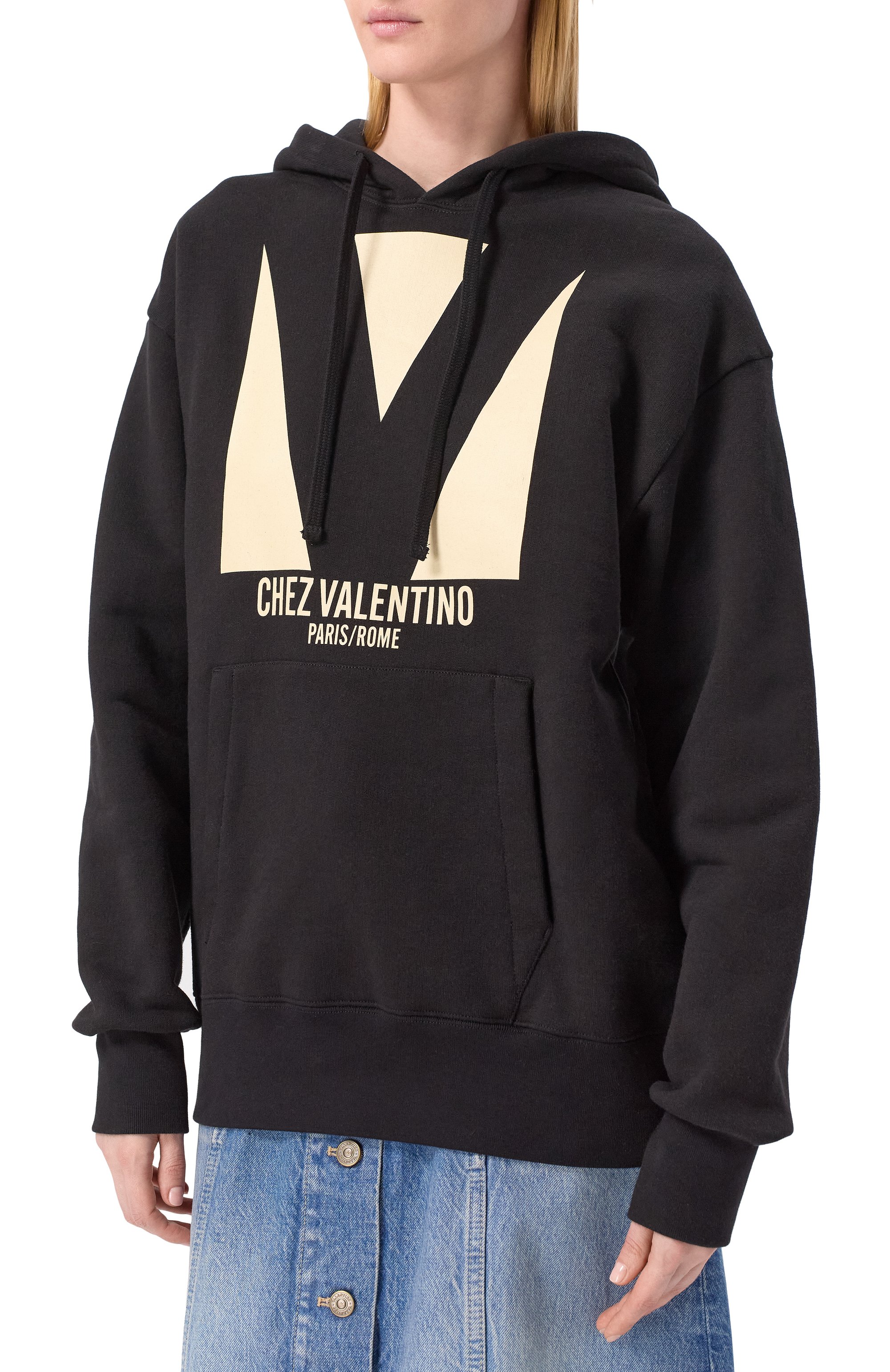 Хлопковое худи VALENTINO, арт. 6B3MF24I960, фото 3