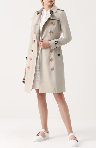 Двубортный приталенный тренч с поясом BURBERRY, арт. 4055698, фото 2
