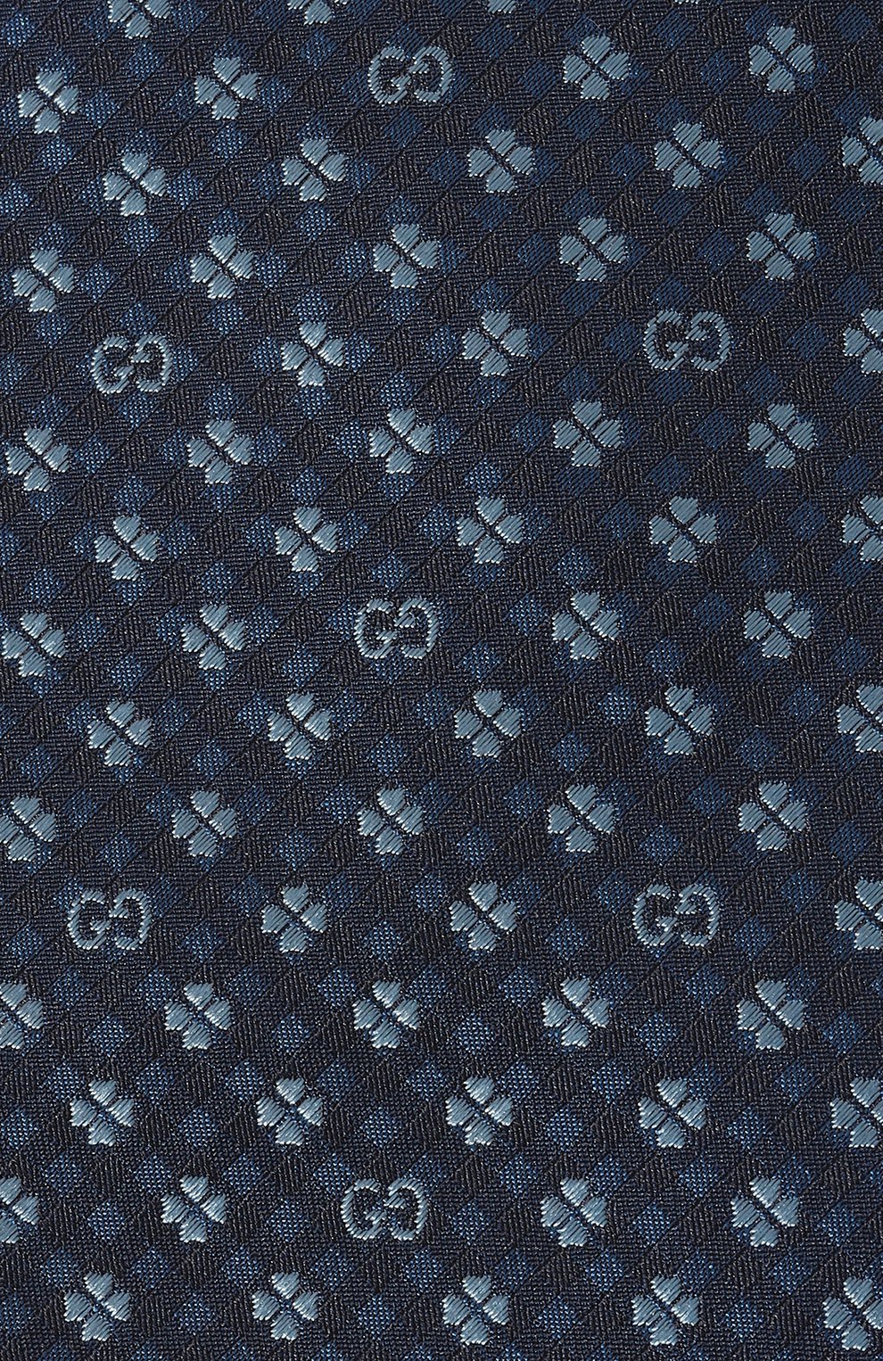 Шелковый галстук GUCCI синего цвета по цене 28800 руб., арт. 597126 4E002, фото 4 Шелковый галстук GUCCI, арт. 597126 4E002, фото 4