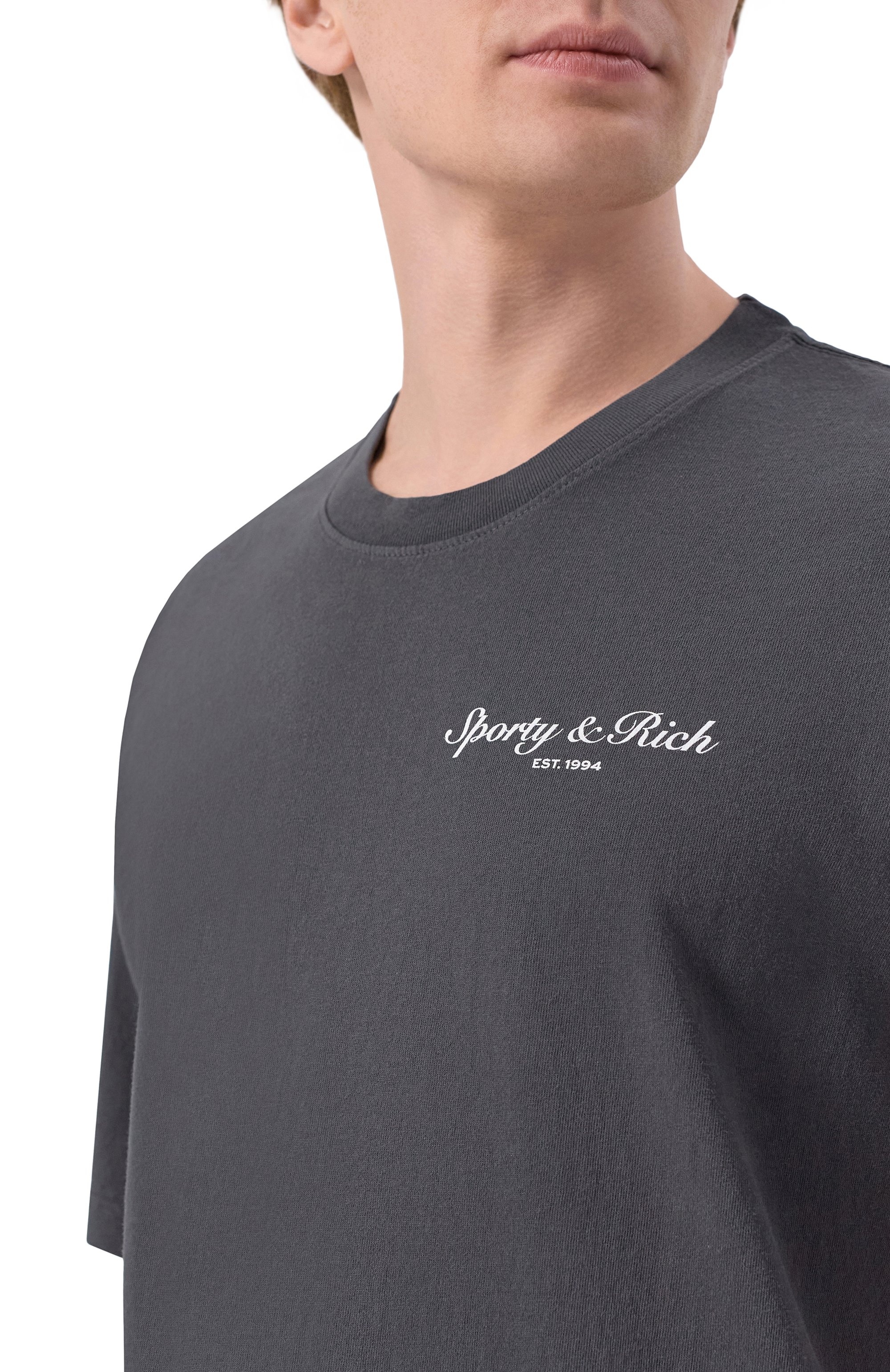 Хлопковая футболка SPORTY AND RICH, арт. T004365262BA02, фото 6