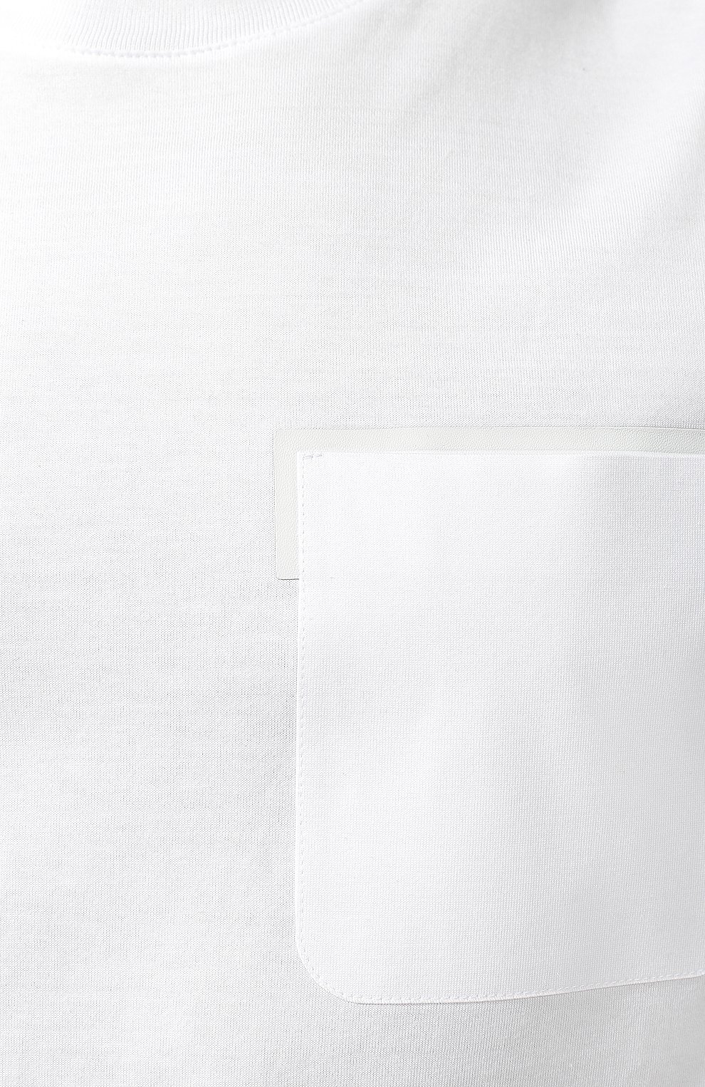 Хлопковая футболка с отделкой из кожи BERLUTI белого цвета по цене 45100 руб., арт. R14JRS13-001, фото 5 Хлопковая футболка с отделкой из кожи BERLUTI, арт. R14JRS13-001, фото 5