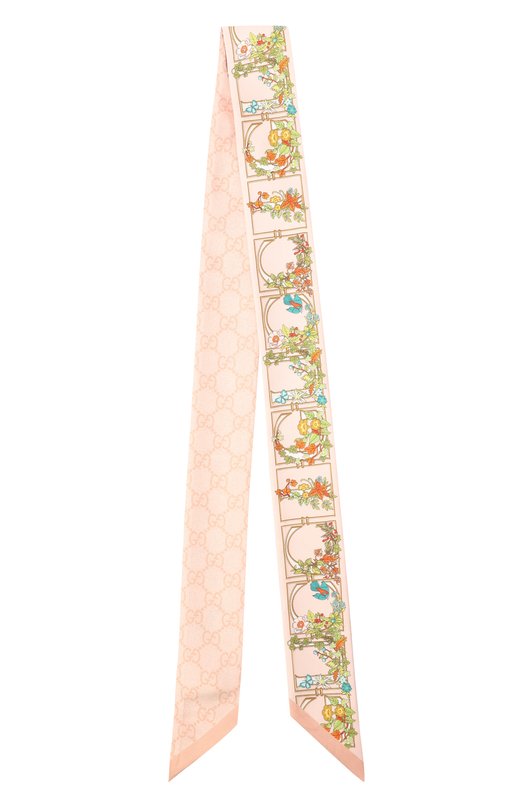 Шелковый шарф-твилли Gucci 783189/3G001 Розовый  783189/3G001 Фото 4