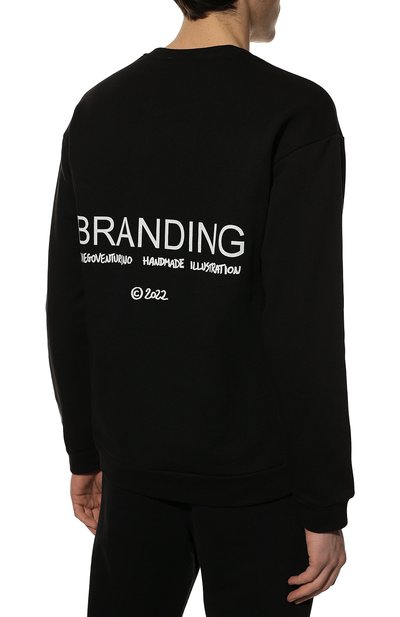 Хлопковый свитшот DIEGO VENTURINO, арт. SS22-DV FLG LHIB, фото 4