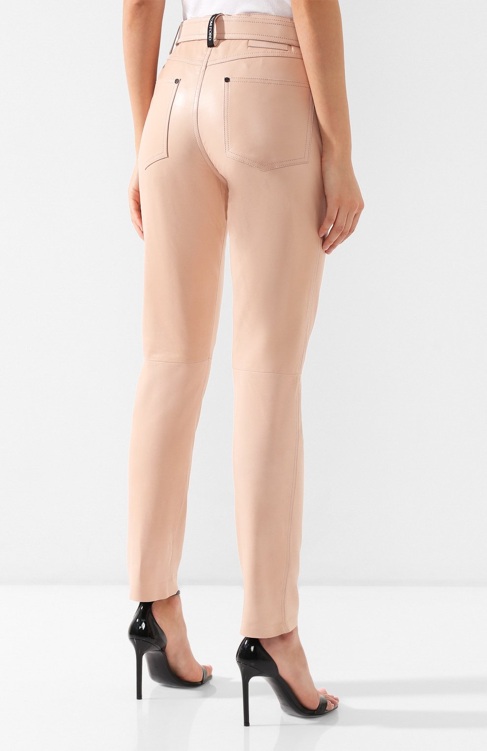 Кожаные брюки TOM FORD розового цвета по цене 287000 руб., арт. PAL647-LEX181, фото 4 Кожаные брюки TOM FORD, арт. PAL647-LEX181, фото 4