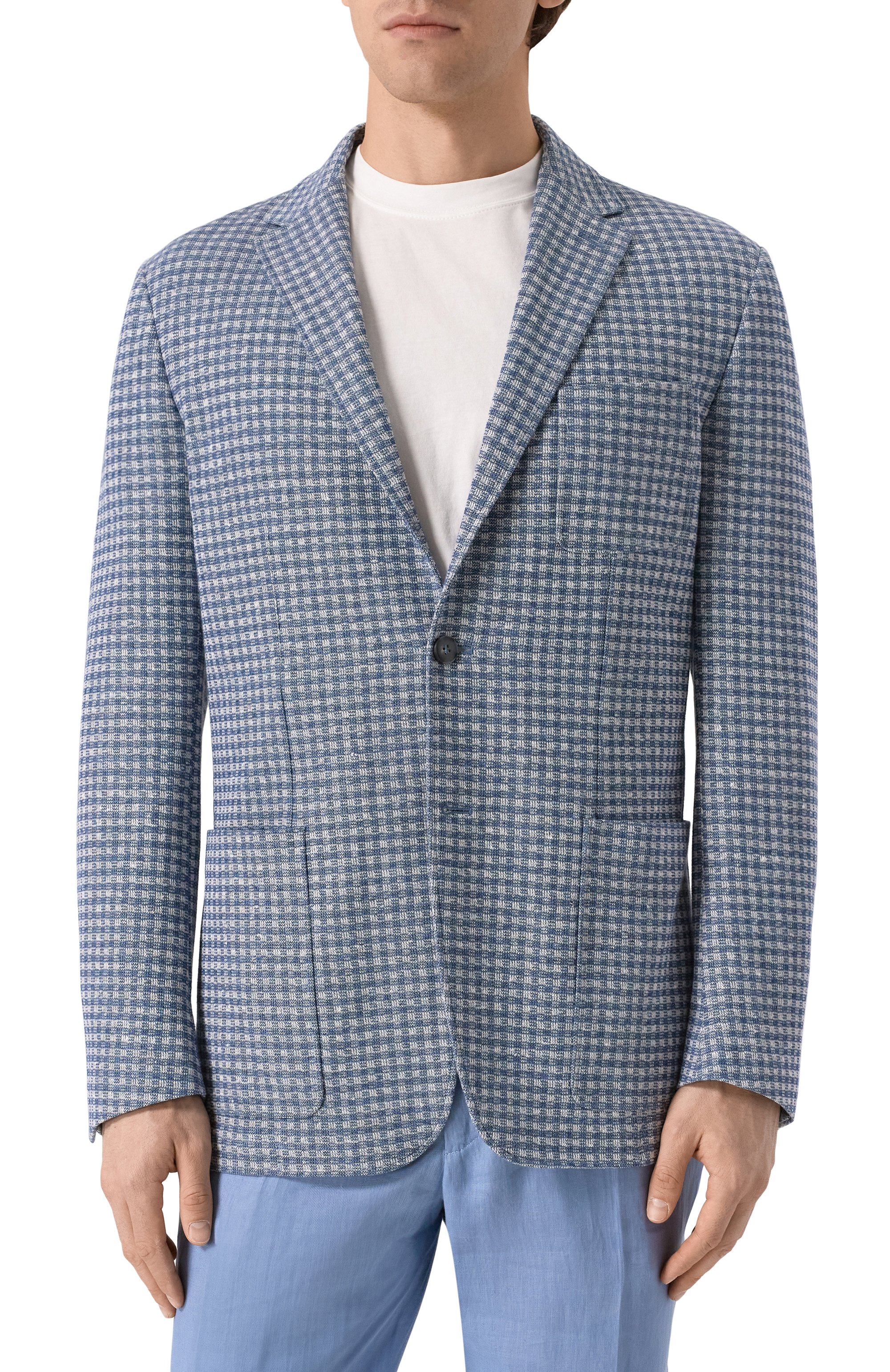 Пиджак изо льна и хлопка CANALI, арт. J0147/JJ02973, фото 5