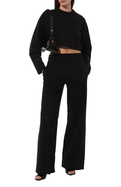 Хлопковые брюки FLASHIN черного цвета по цене 18870 руб., арт. FS24BRTS, фото 2 Хлопковые брюки FLASHIN, арт. FS24BRTS, фото 2