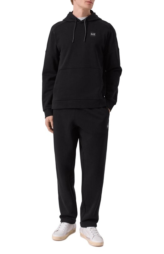 Хлопковый спортивный костюм EA7 7M000913/AF10377 Чёрный 7M000913/AF10377