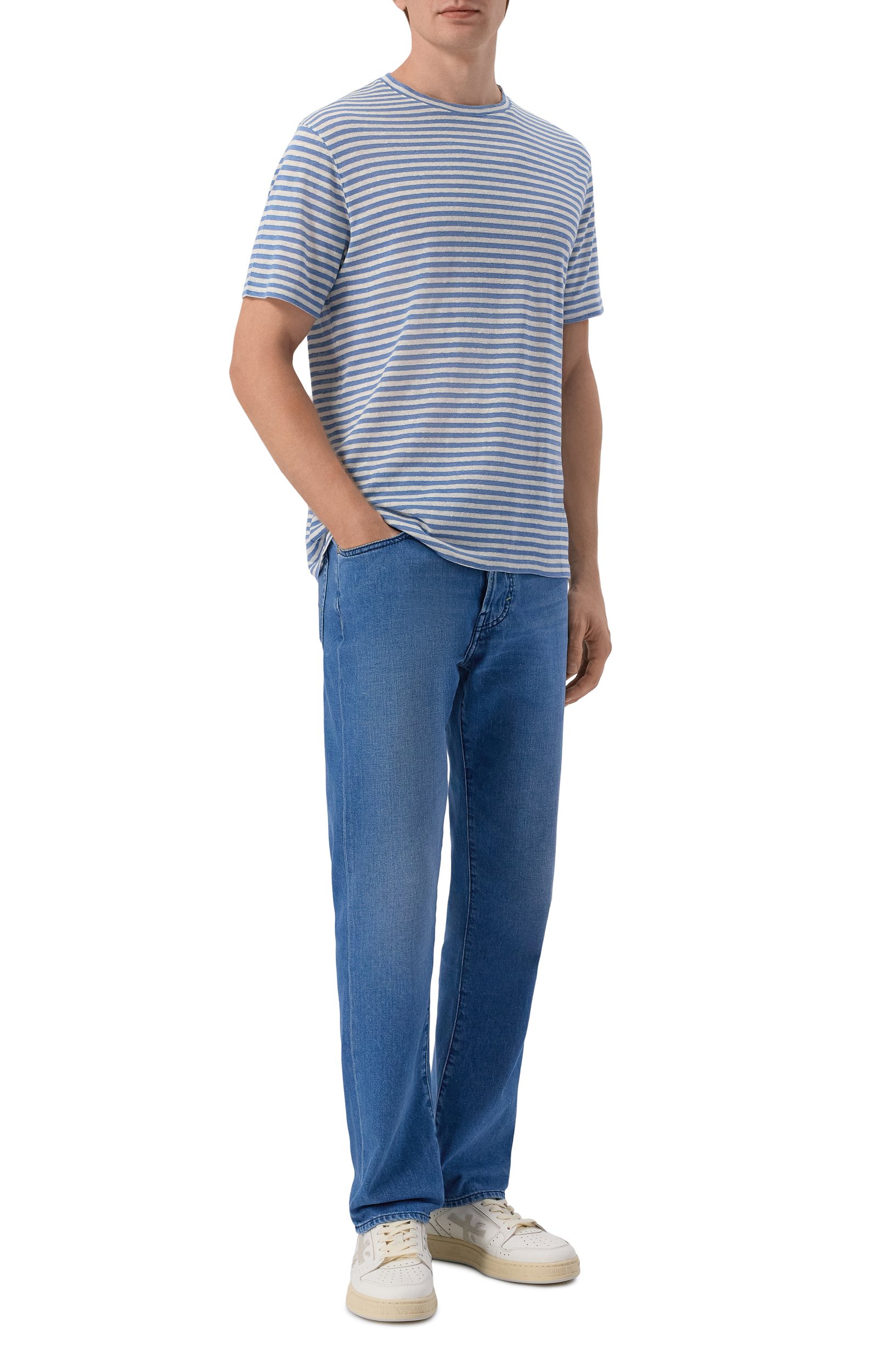Футболка изо льна и хлопка MC2 SAINT BARTH, арт. D0V0010-01241L/D0VER STRIPES, фото 2