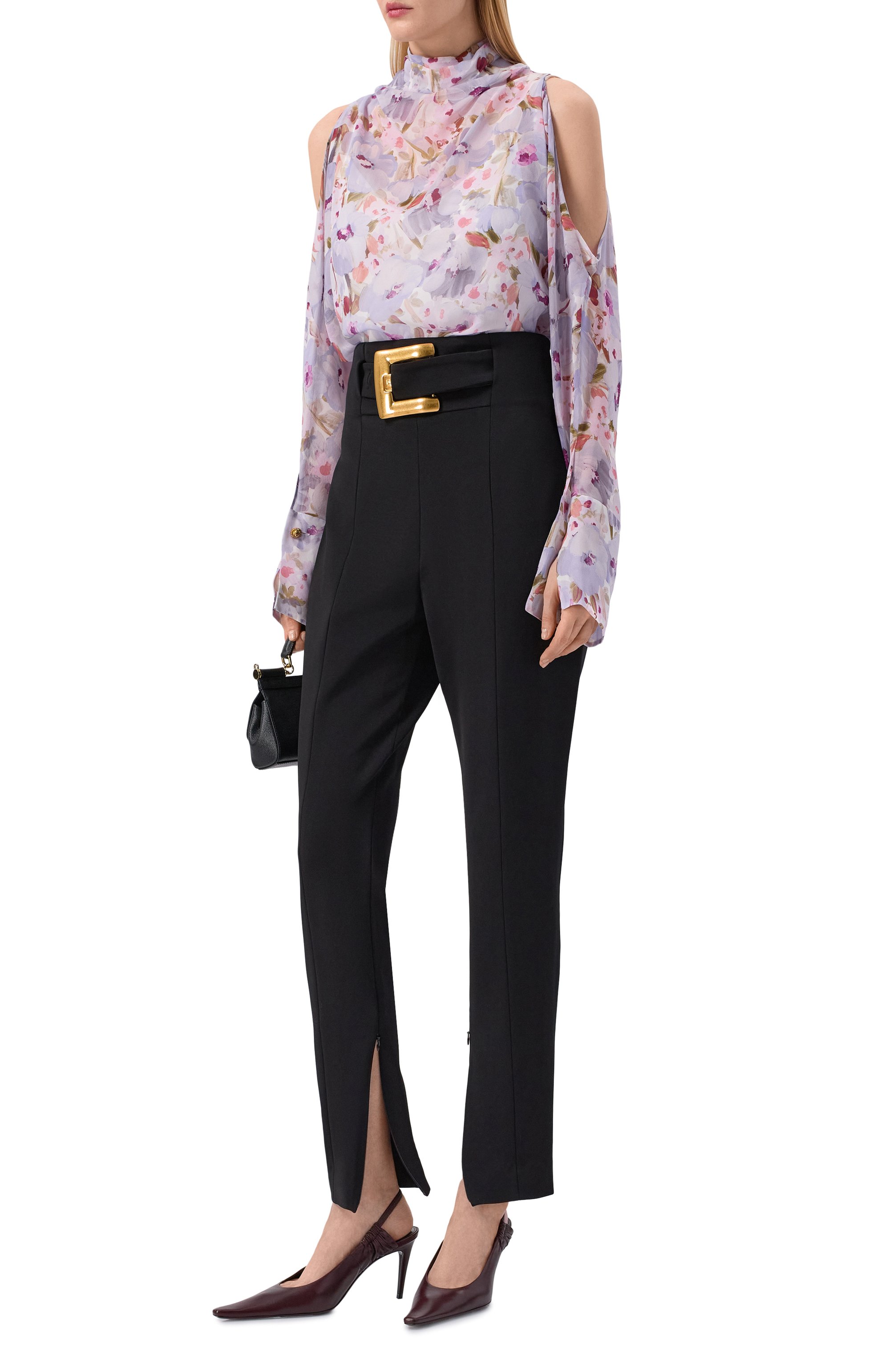 Шелковая блузка BALMAIN, арт. GF1IL155/SF35, фото 2