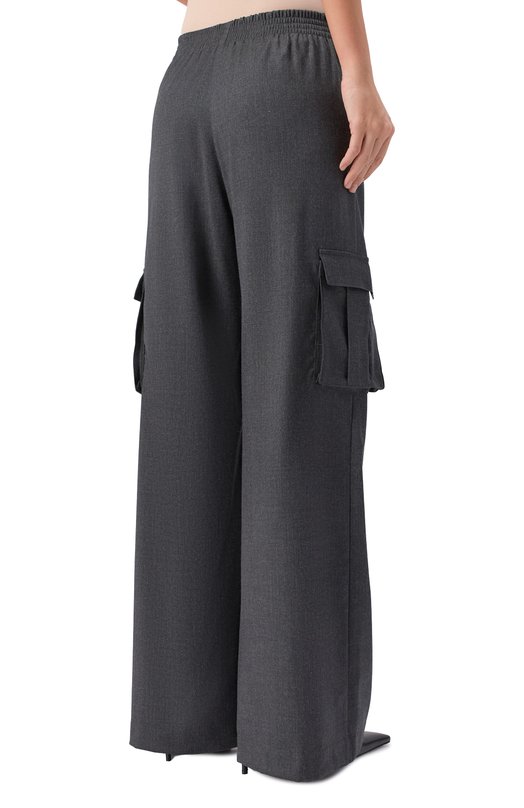Брюки-карго из шерсти и вискозы Ermanno Scervino D474P306JWR Серый  D474P306JWR Фото 4