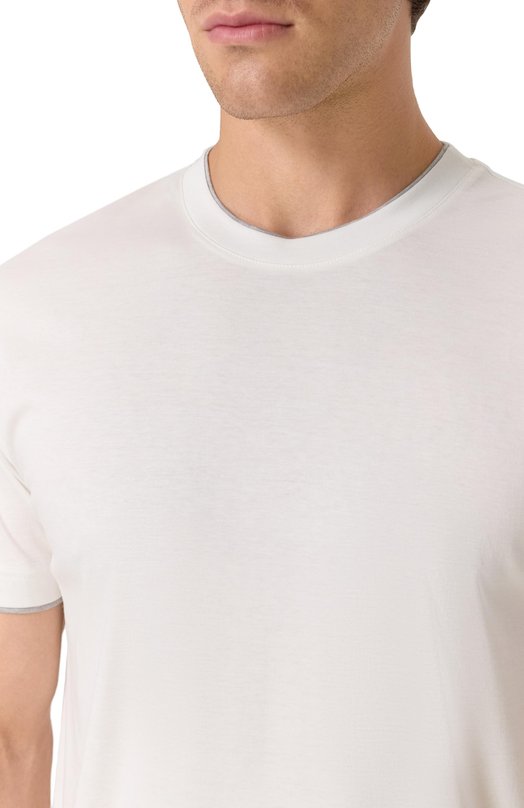 Хлопковая футболка Van Laack VL-PIL0S-F/180031/3XL-6XL Белый  VL-PIL0S-F/180031/3XL-6XL Фото 5