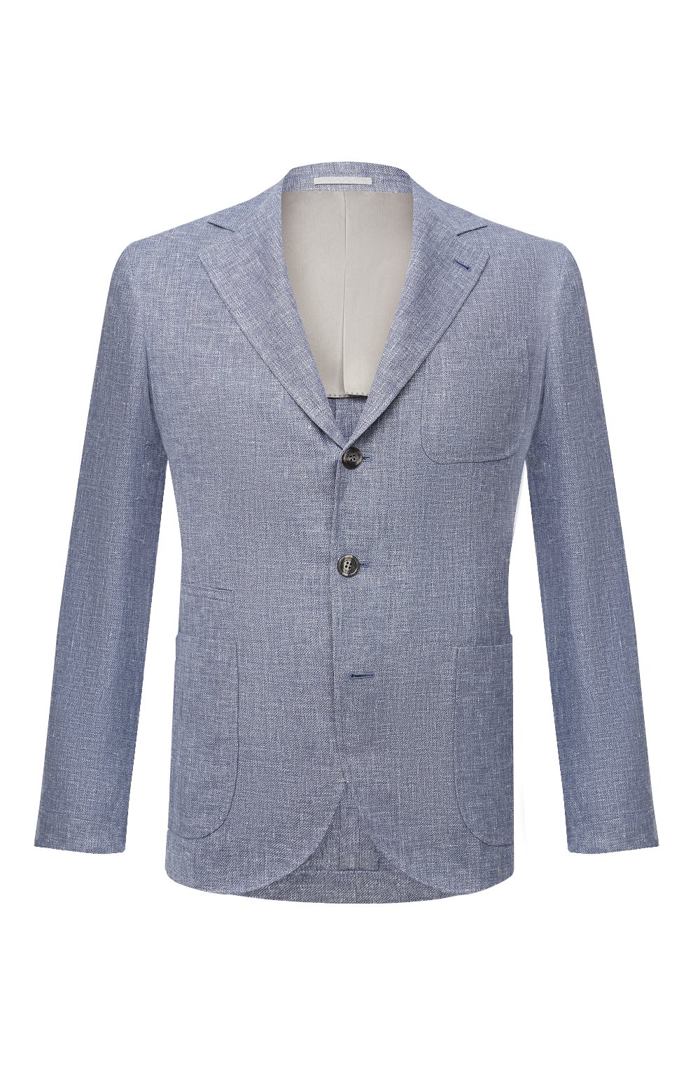 Пиджак изо льна и шерсти BRUNELLO CUCINELLI голубого цвета по цене 342000 руб., арт. MD4957BND, фото 1 Пиджак изо льна и шерсти BRUNELLO CUCINELLI, арт. MD4957BND, фото 1