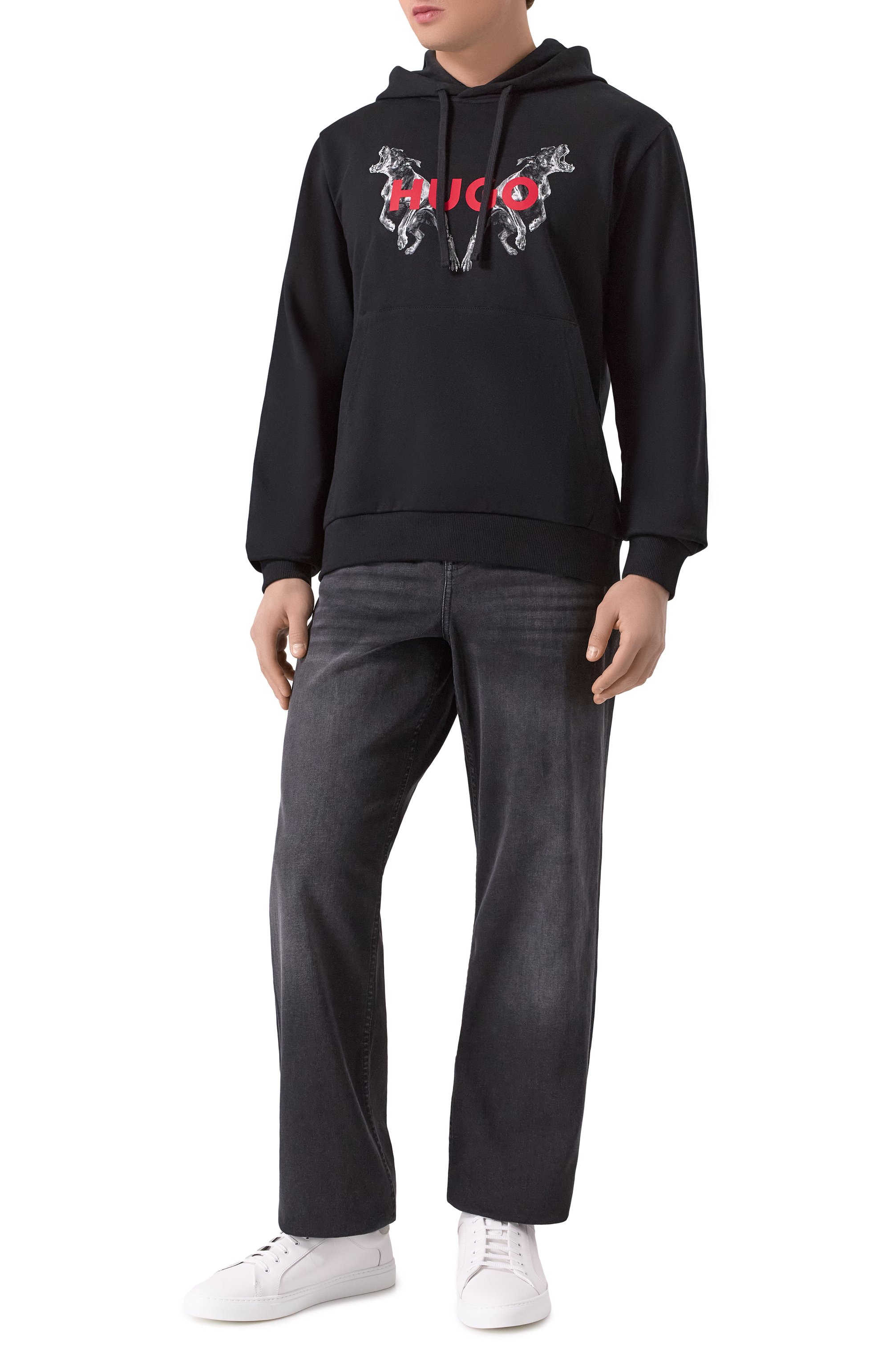 Хлопковое худи HUGO, арт. 50530580, фото 2