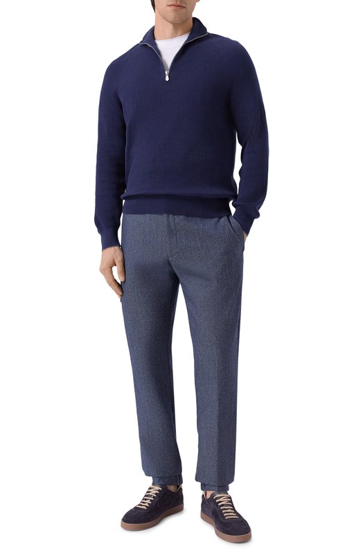 Брюки из шерсти и хлопка MVST 3MPG/7621 Синий  3MPG/7621 Фото 2