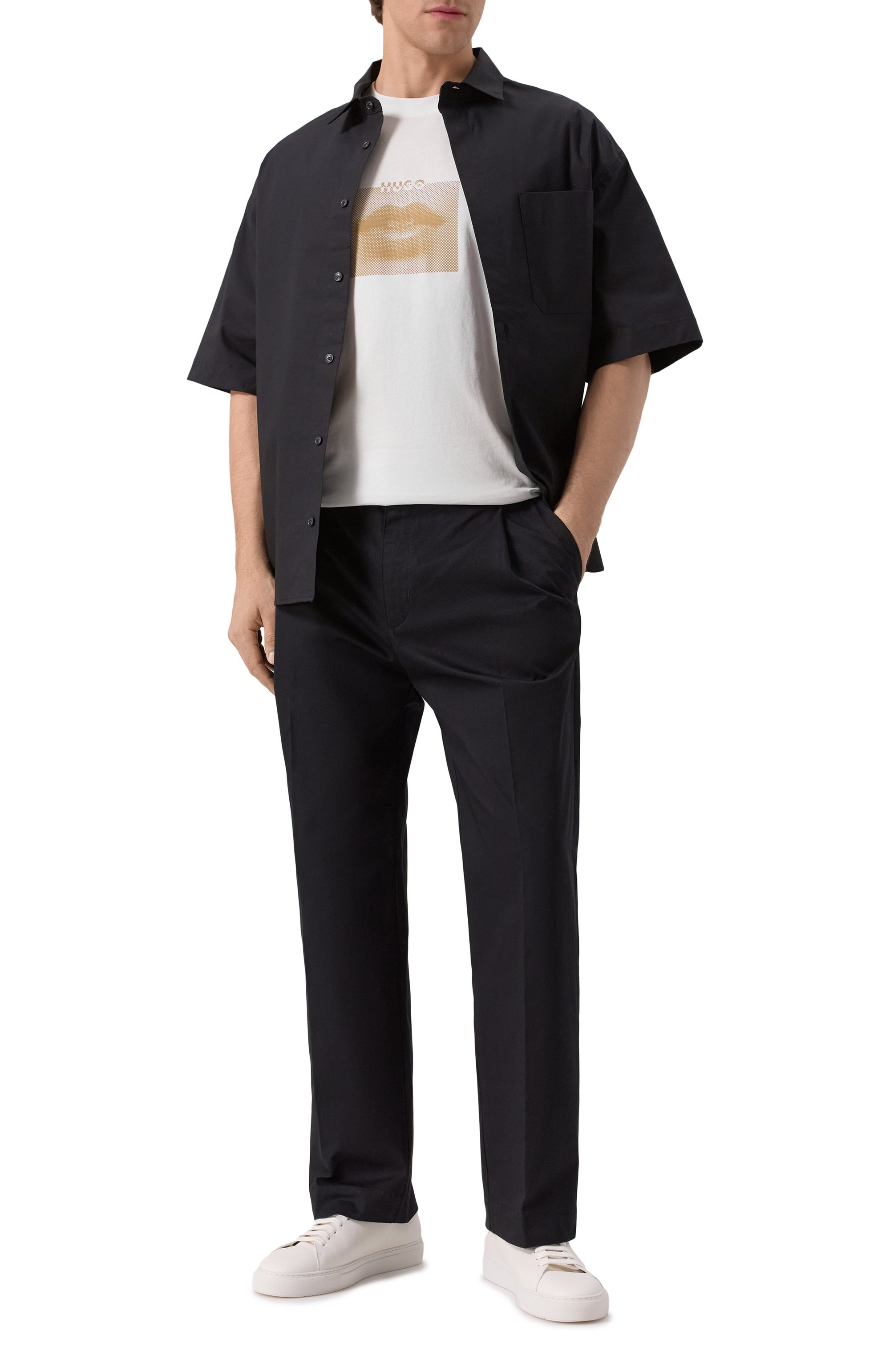 Хлопковая футболка HUGO, арт. 50544496, фото 2