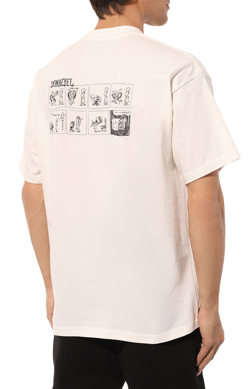 Хлопковая футболка DOMREBEL белого цвета по цене 15400 руб., арт. M MIGRAINE/TSHIRT, фото 4 Хлопковая футболка DOMREBEL, арт. M MIGRAINE/TSHIRT, фото 4