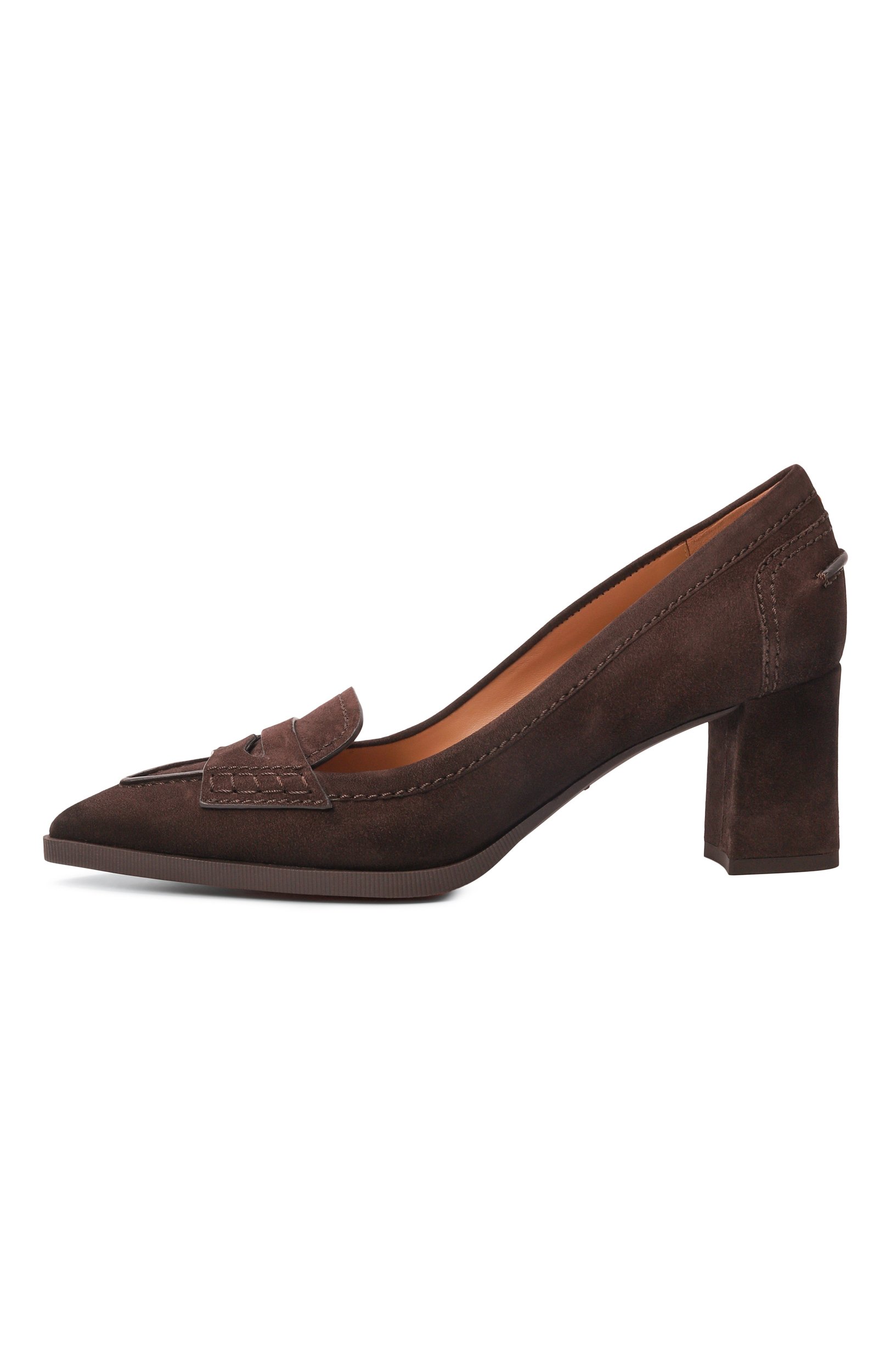 Замшевые туфли SANTONI темно-коричневого цвета по цене 97550 руб., арт. WDEG71386PC4NMGS, фото 4 Замшевые туфли SANTONI, арт. WDEG71386PC4NMGS, фото 4