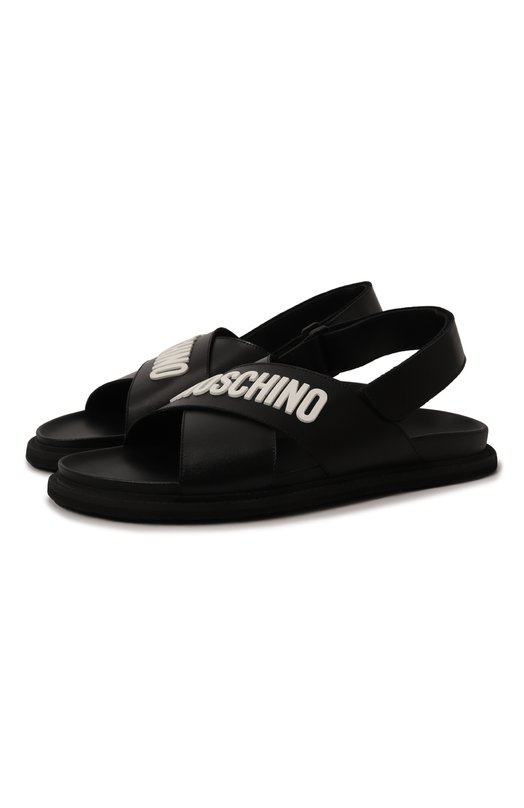

Кожаные сандалии Moschino, Чёрный