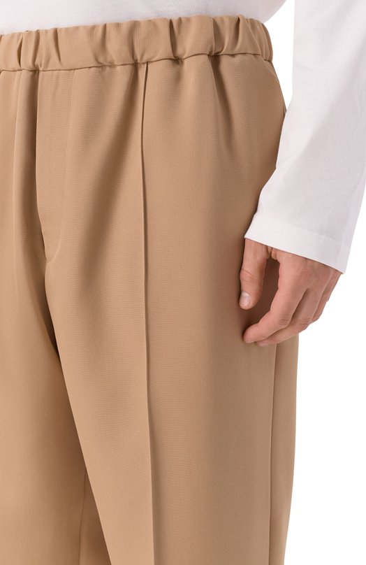 Шерстяные брюки Jil Sander J21KA0012-J40002 Бежевый  J21KA0012-J40002 Фото 5