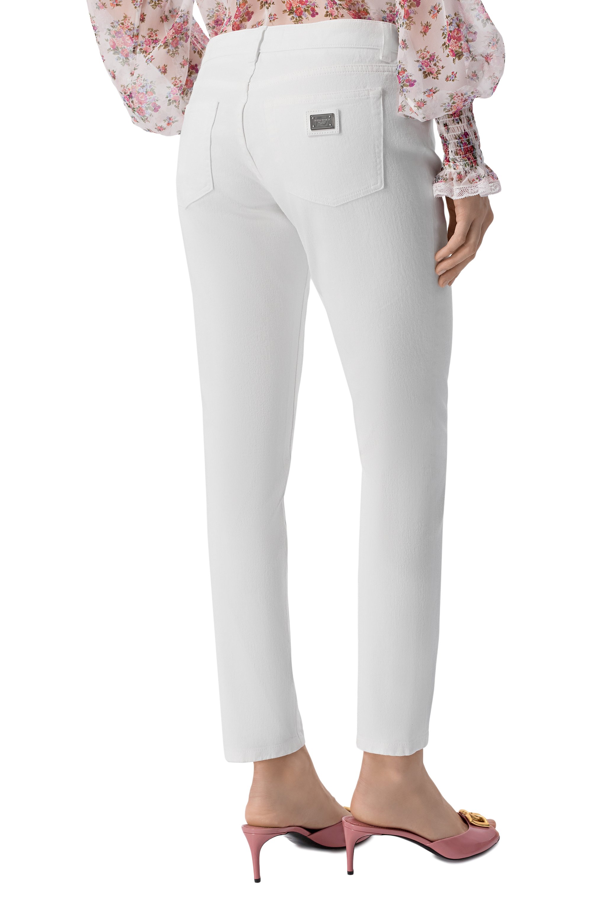 Джинсы pretty DOLCE & GABBANA белого цвета по цене 69950 руб., арт. FTC68D/G80T5, фото 4 Джинсы pretty DOLCE & GABBANA, арт. FTC68D/G80T5, фото 4