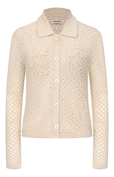 Женский кардиган изо льна и хлопка ZADIG AND VOLTAIRE, арт. KWCA01672