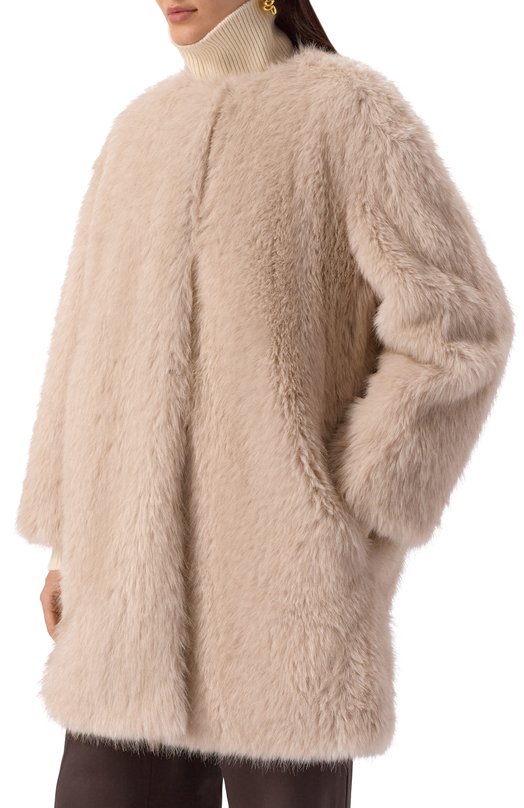Шуба Max Mara Studio ER0S Бежевый  ER0S Фото 3