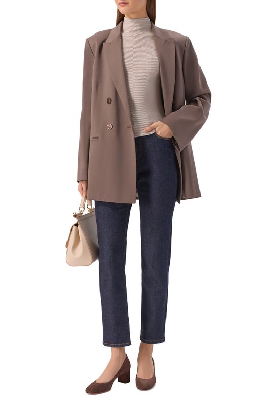 Замшевые туфли Santoni WDNG59621HI2BMGD Коричневый  WDNG59621HI2BMGD Фото 3