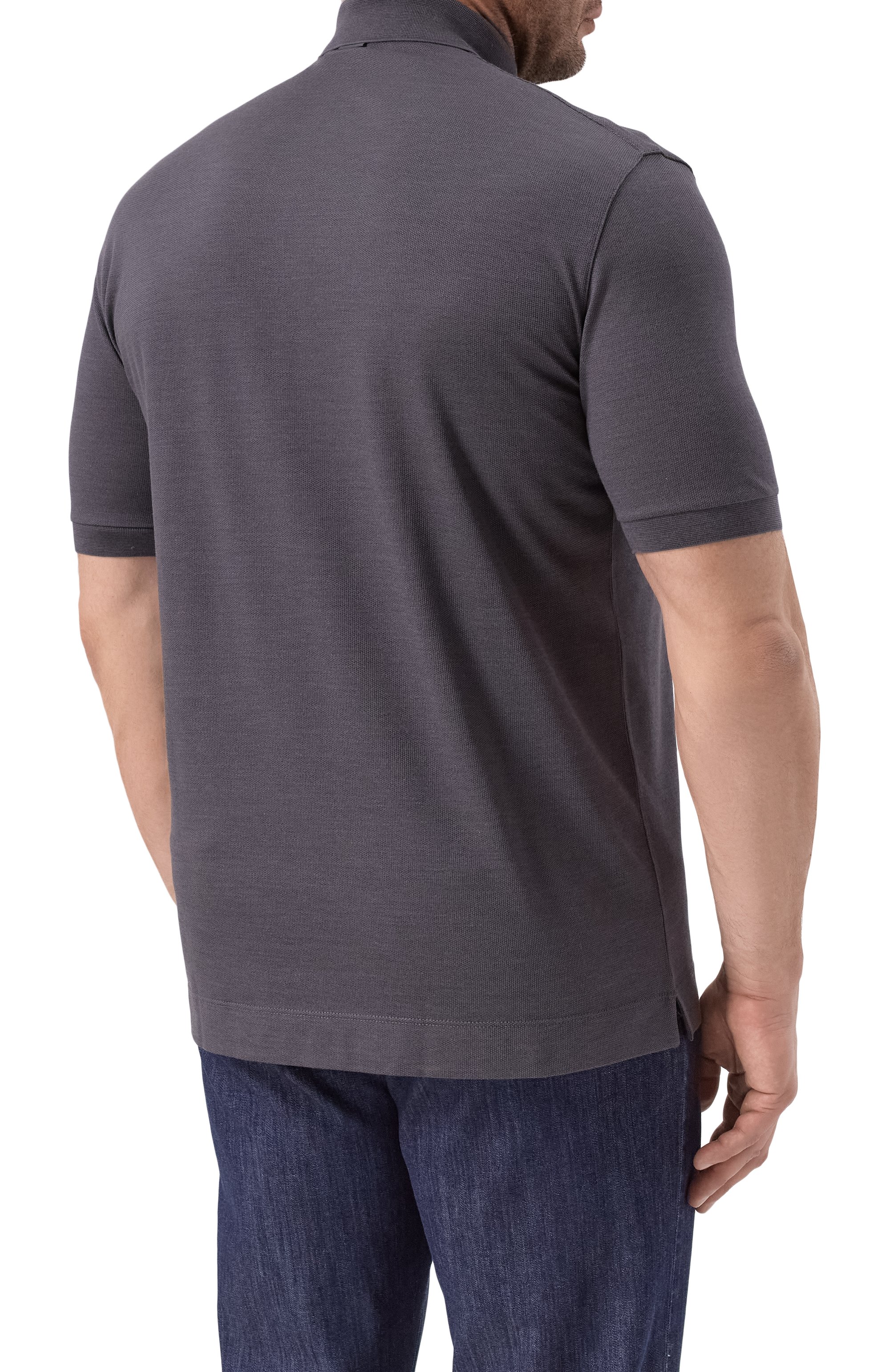 Поло из хлопка и шелка ZEGNA, арт. F786/UF341A9, фото 4