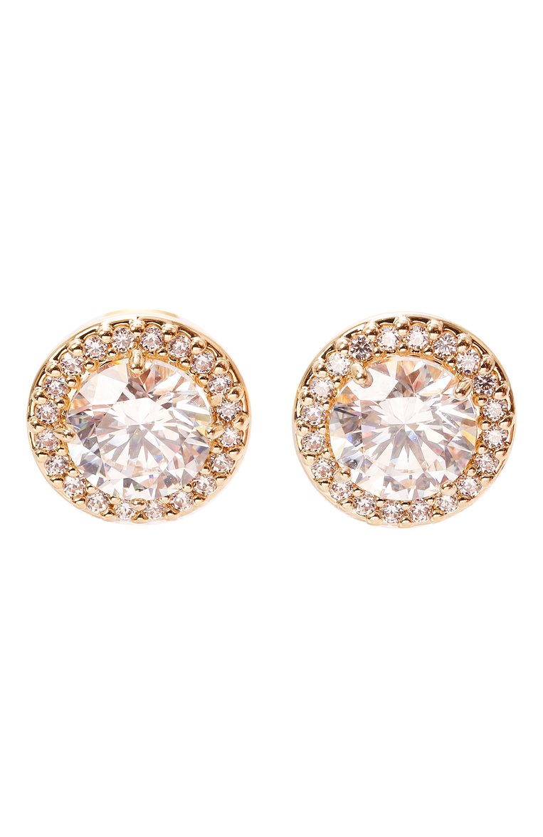 Женские серьги una SWAROVSKI золотого цвета, арт. 5686637 | Фото 1 (Материал: Металл, Кристаллы; Нос: Не проставлено)